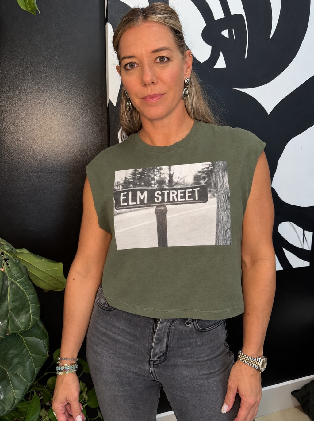 Elm Street Graphic Tee — Olive