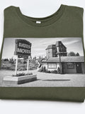 Bates Motel Graphic Muscle Tee — Olive