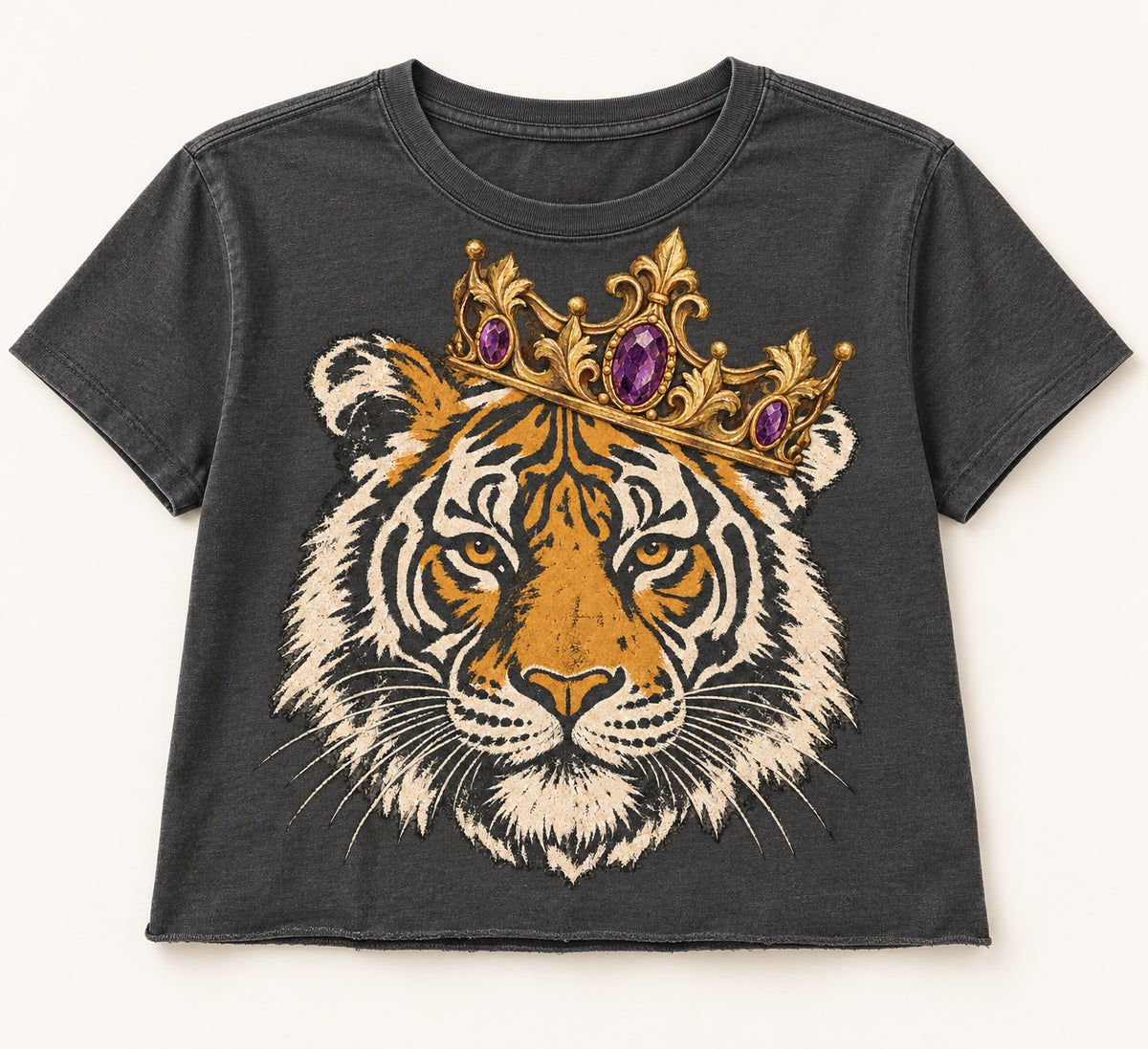 Crowned Tiger Crop Tee