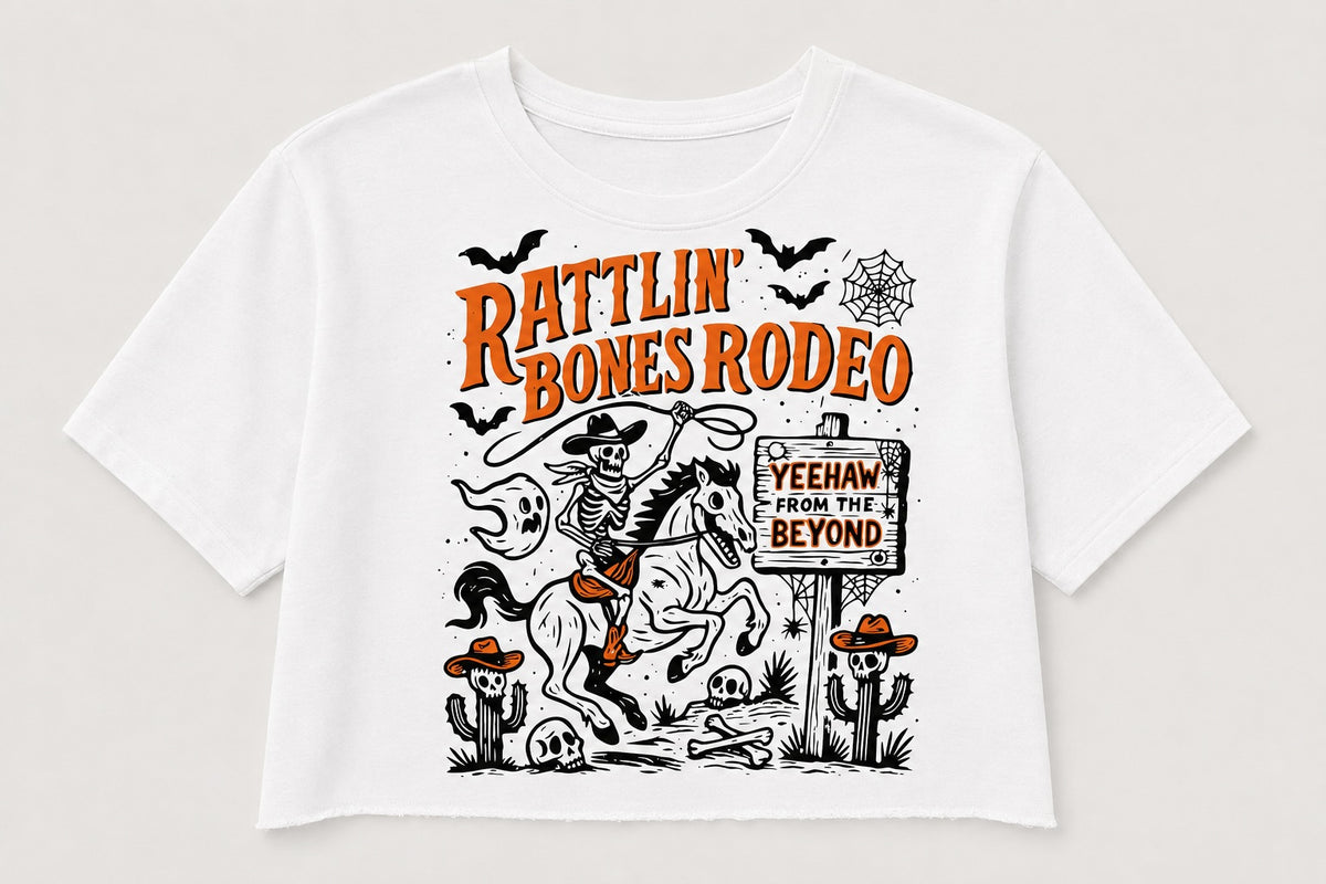 Rattlin’ Bones Rodeo Everyday Crop Tee