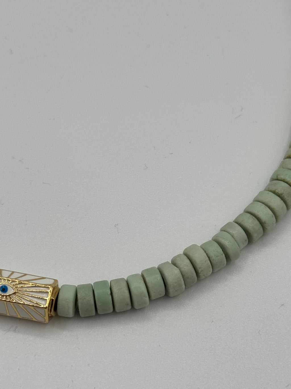 Evil Eye Java Glass Bead Necklace