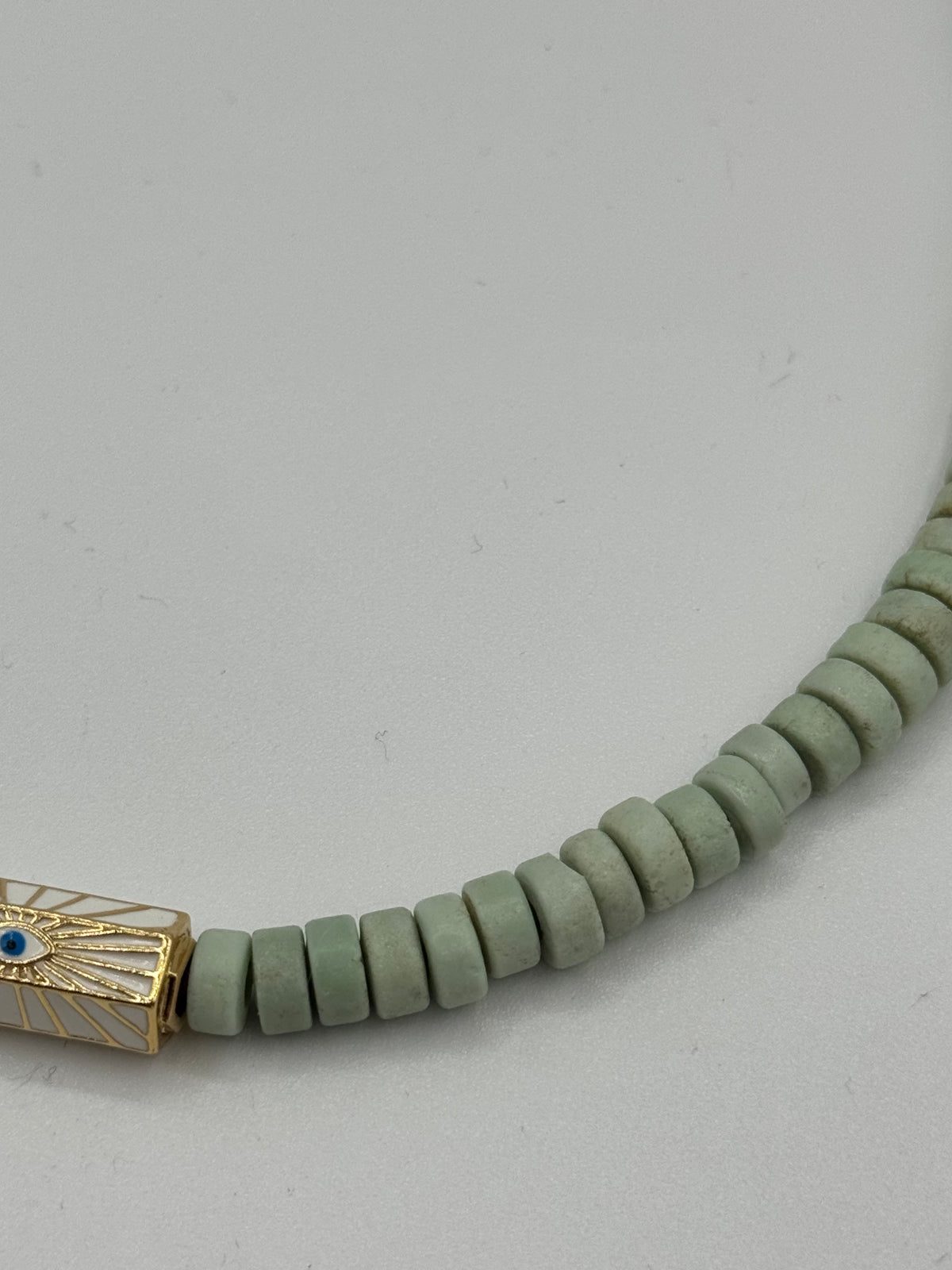 Evil Eye Java Glass Bead Necklace