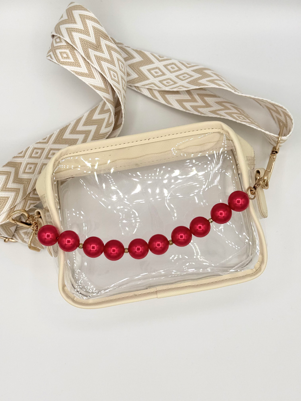 Red Bubblegum Stadium + Phone Bag Chains