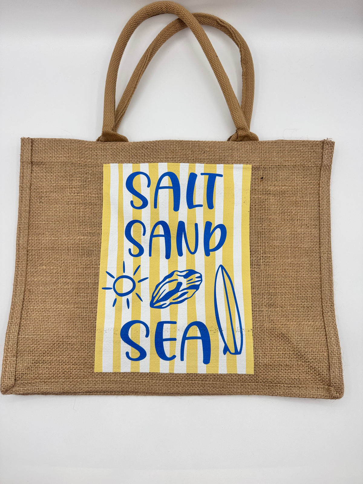 Coastal Jute Market Tote – Large Burlap Beach Bag