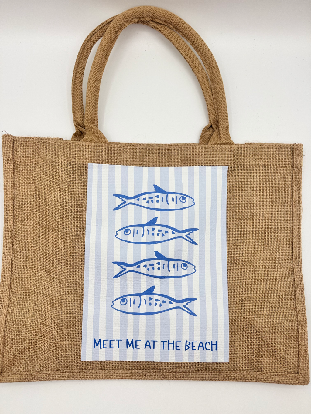 Coastal Jute Market Tote – Large Burlap Beach Bag