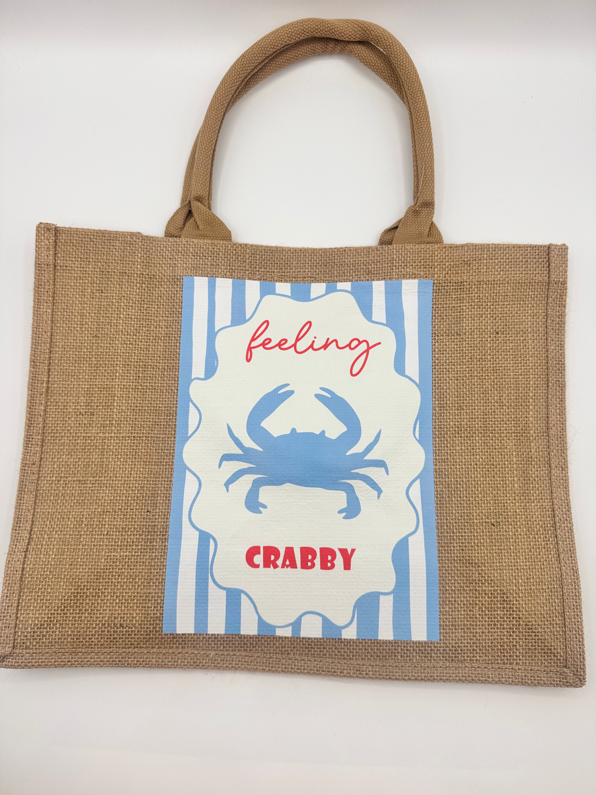 Coastal Jute Market Tote – Large Burlap Beach Bag
