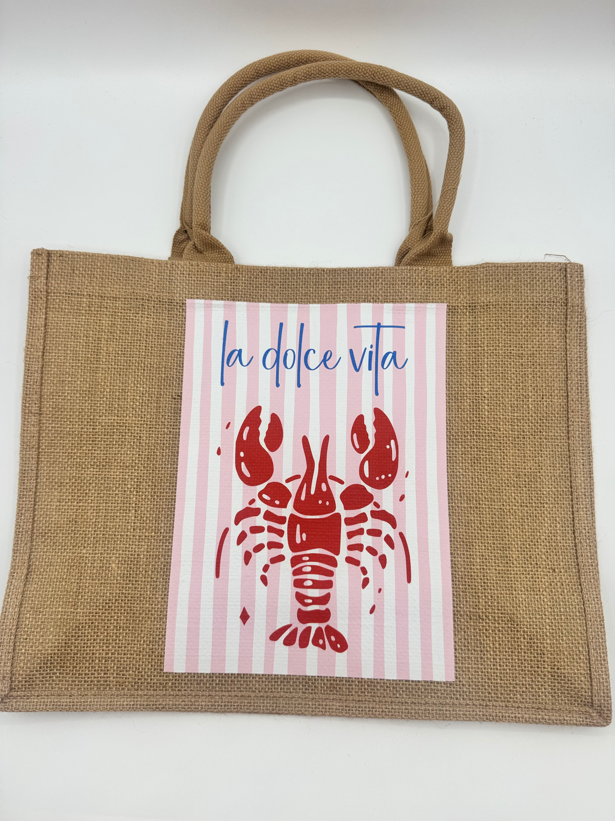 Coastal Jute Market Tote – Large Burlap Beach Bag