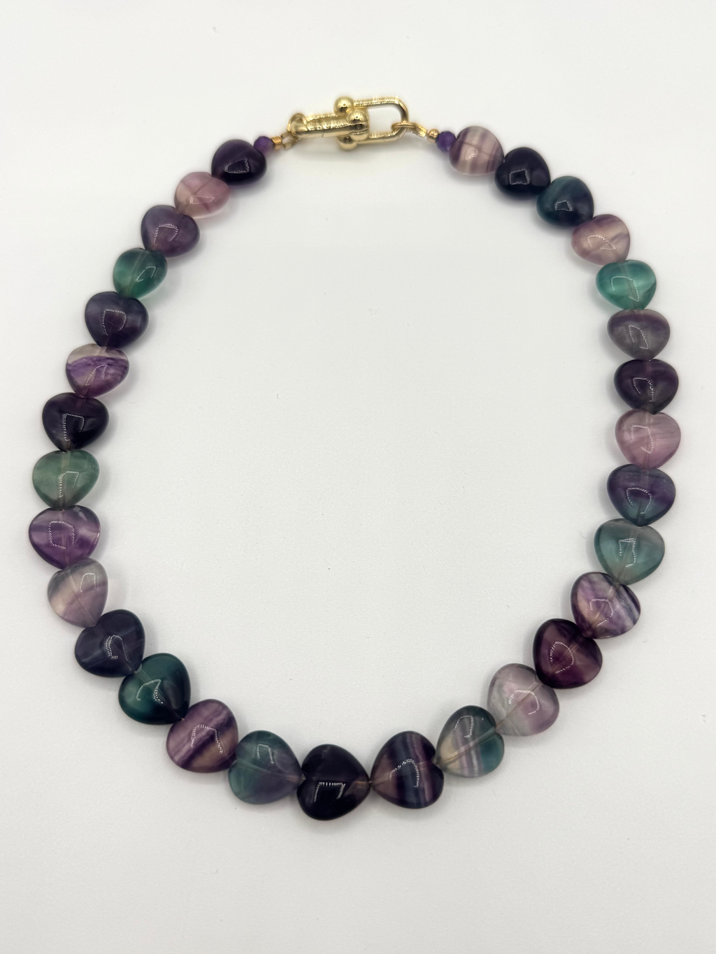 Fluorite Heart Gemstone Necklace