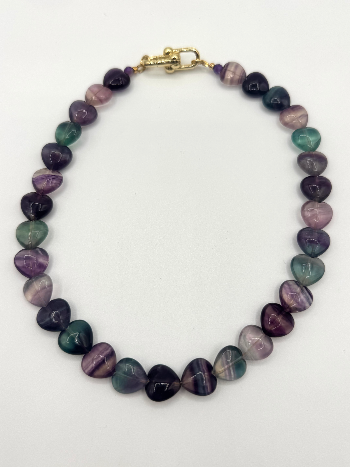 Fluorite Heart Gemstone Necklace
