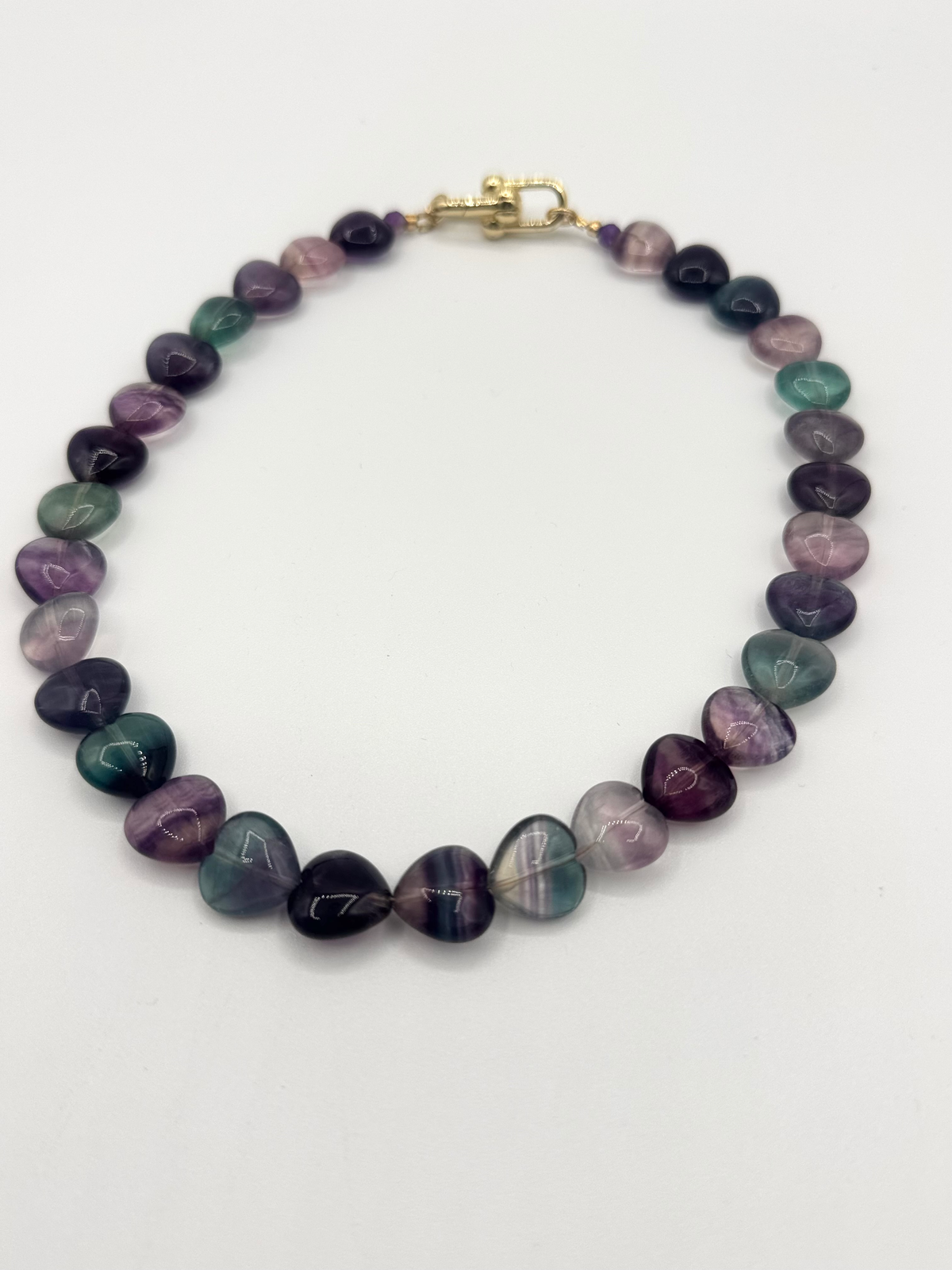 Fluorite Heart Gemstone Necklace