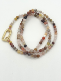 Multicolor Moonstone Wrap Necklace + Bracelet