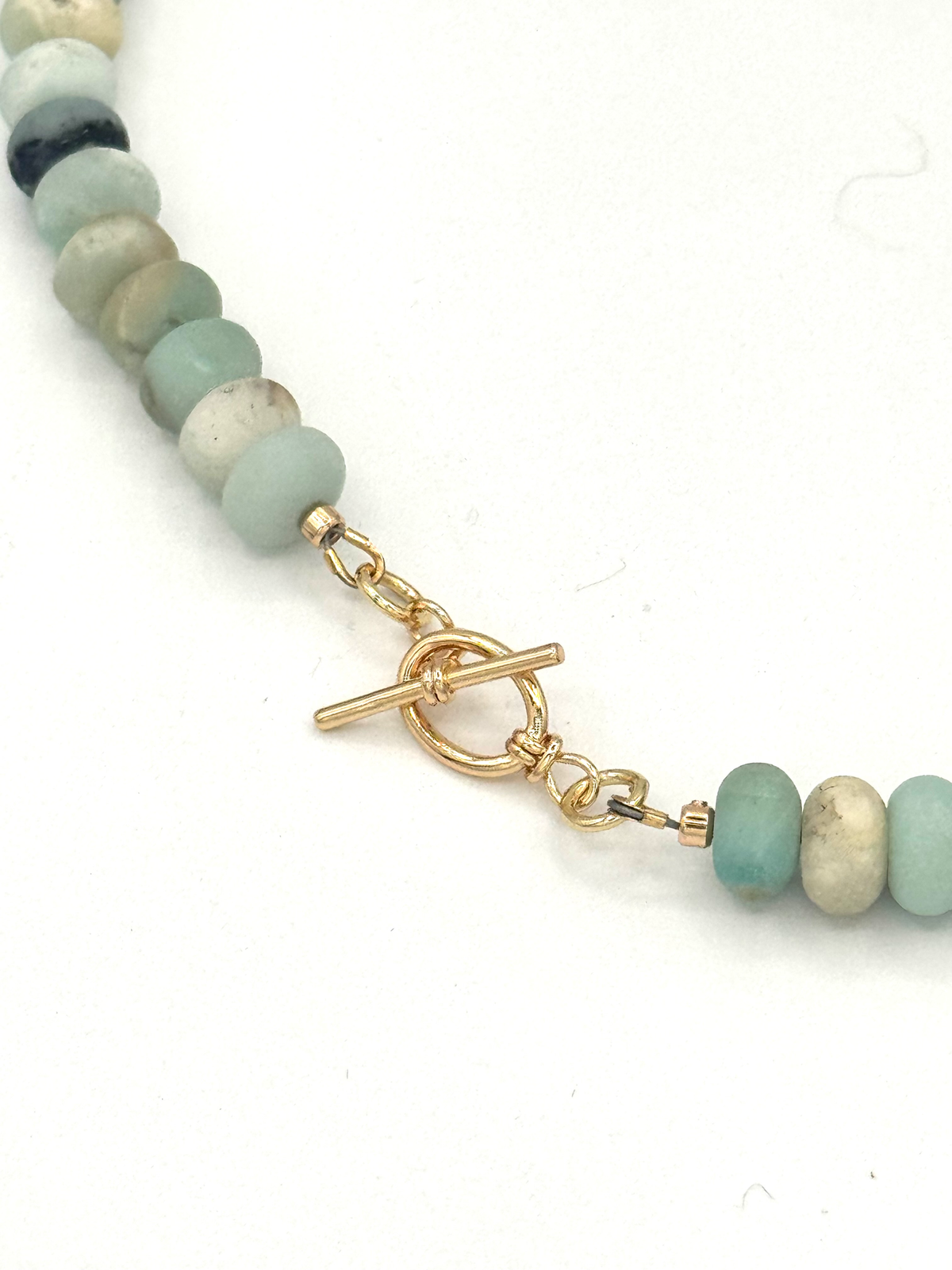 Amazonite Evil Eye Charm Necklace