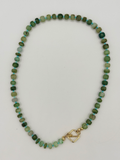 Green Opal + Turquoise Necklace