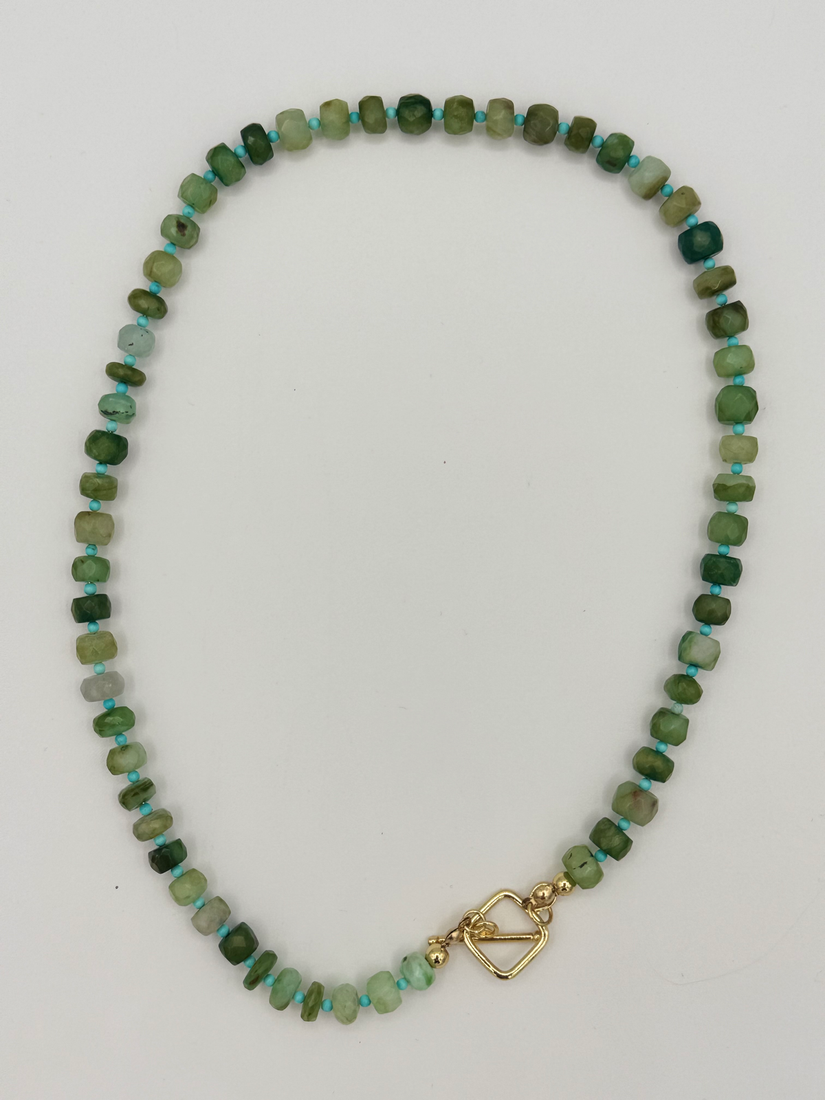 Green Opal + Turquoise Necklace