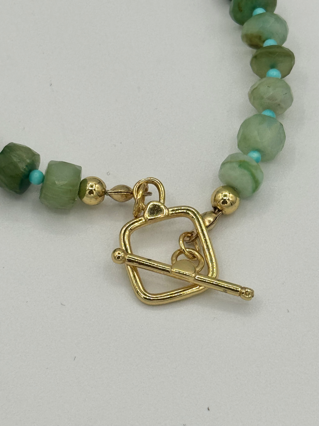 Green Opal + Turquoise Necklace
