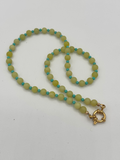 Olive Jade & Turquoise Beaded Necklace