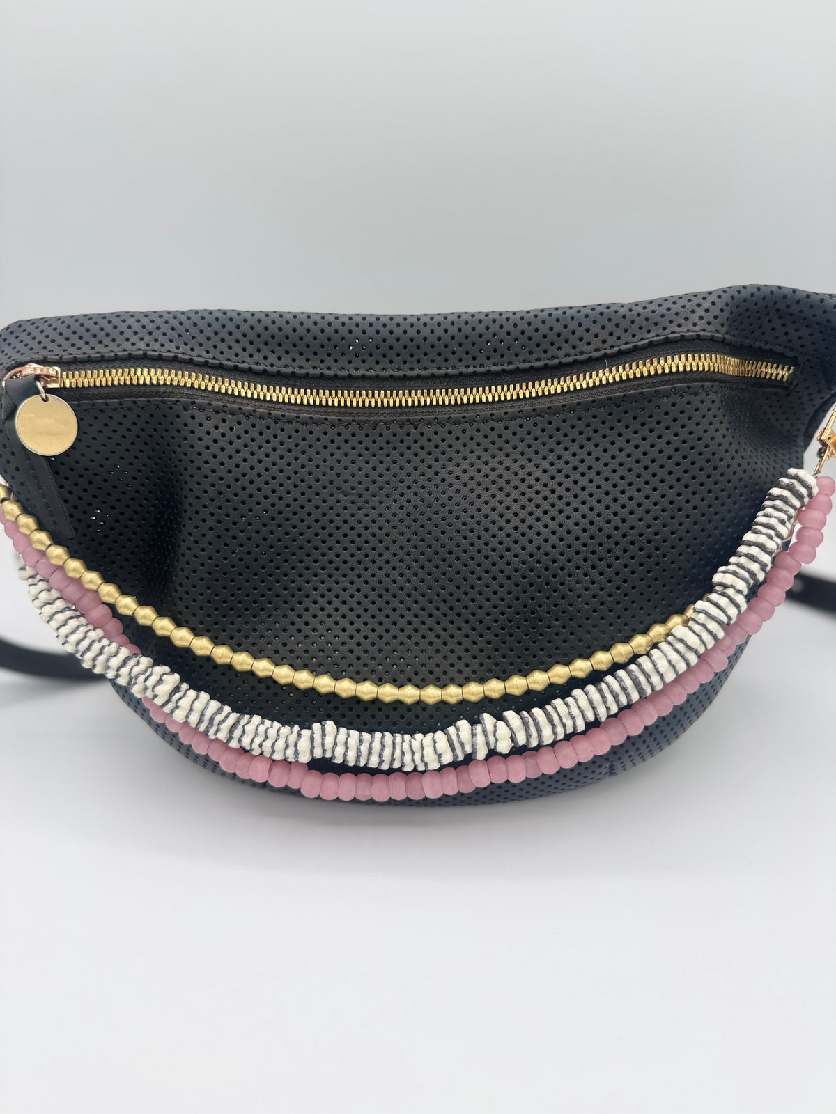 Blush Flower Mixed Media Bag Chain