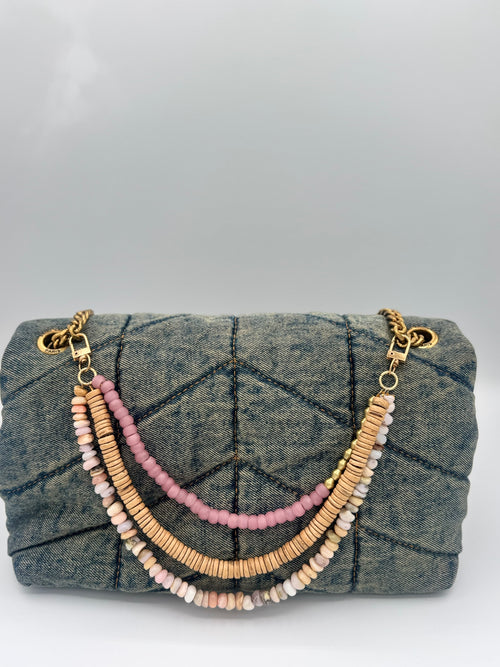 Blush Coast Mixed Media Bag Chain
