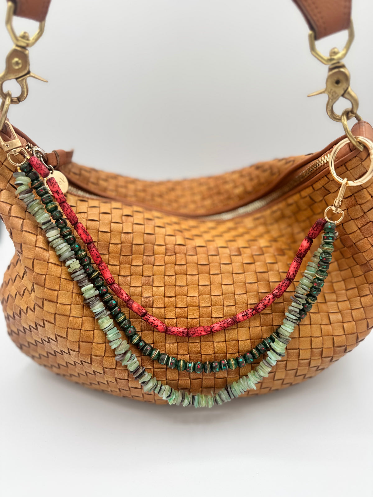 Coral Prayer Mixed Media Bag Chain