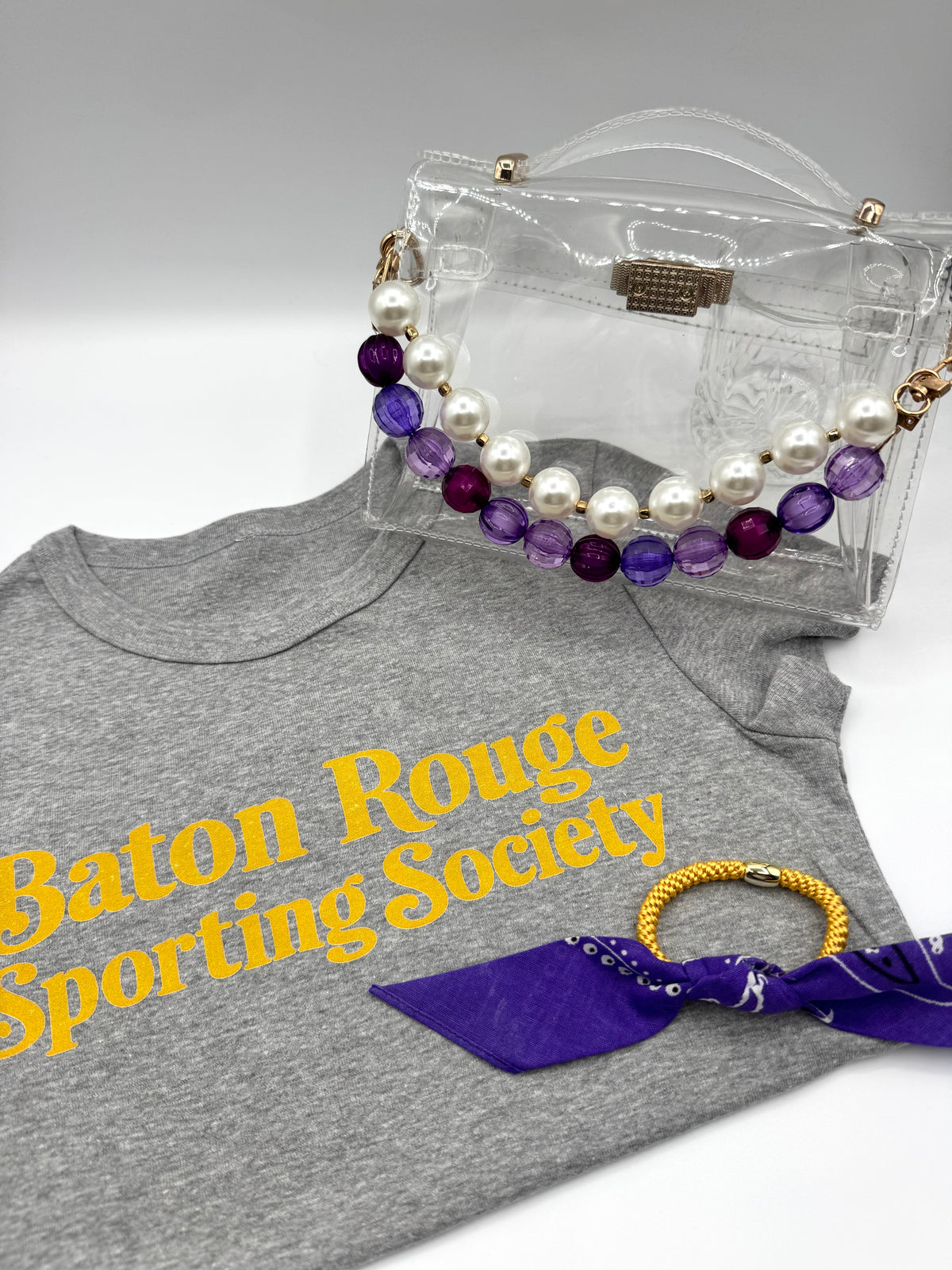 Purple Bubblegum Stadium Bag+ Phone Chain