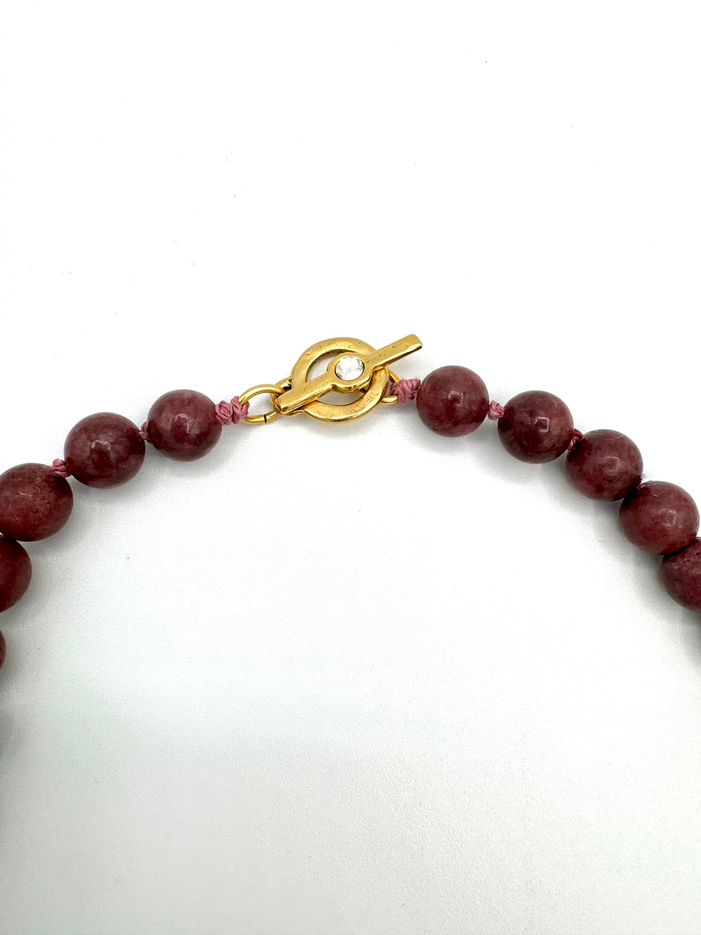 Rhodonite Fleur-de-Lis Necklace