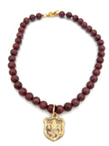 Rhodonite Fleur-de-Lis Necklace