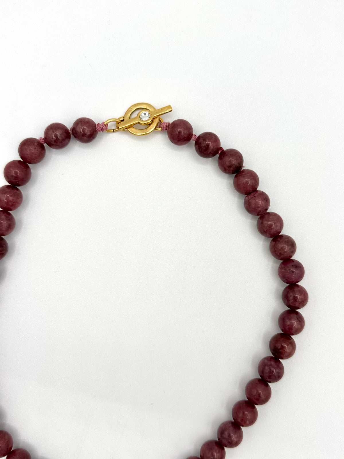Rhodonite Fleur-de-Lis Necklace