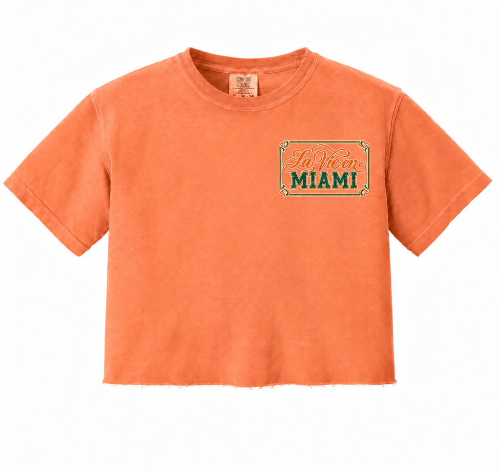 La Vie en Miami Crop Tee