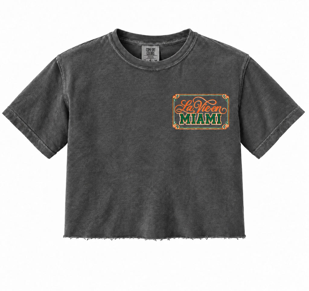 La Vie en Miami Crop Tee