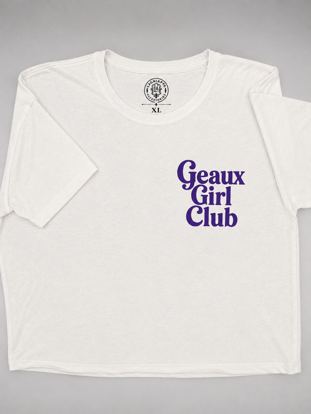 Geaux Girl Club crop -White