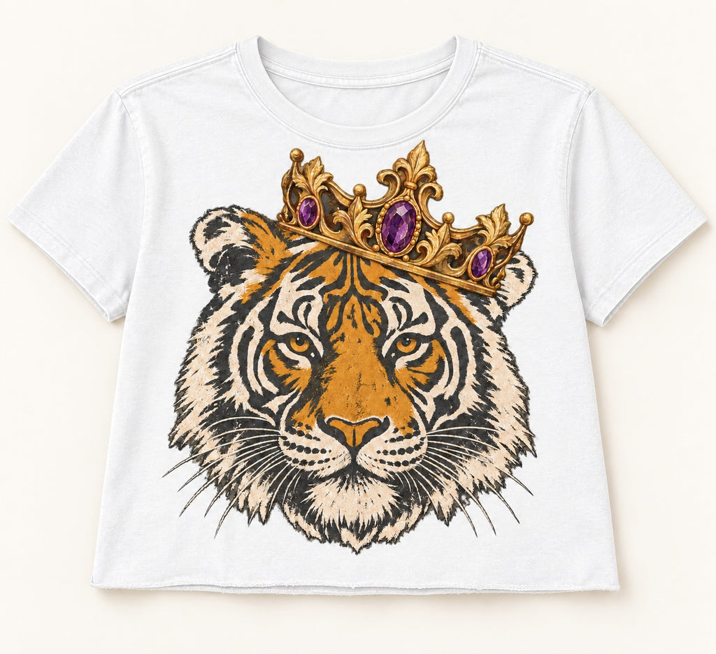 Crowned Tiger Crop Tee