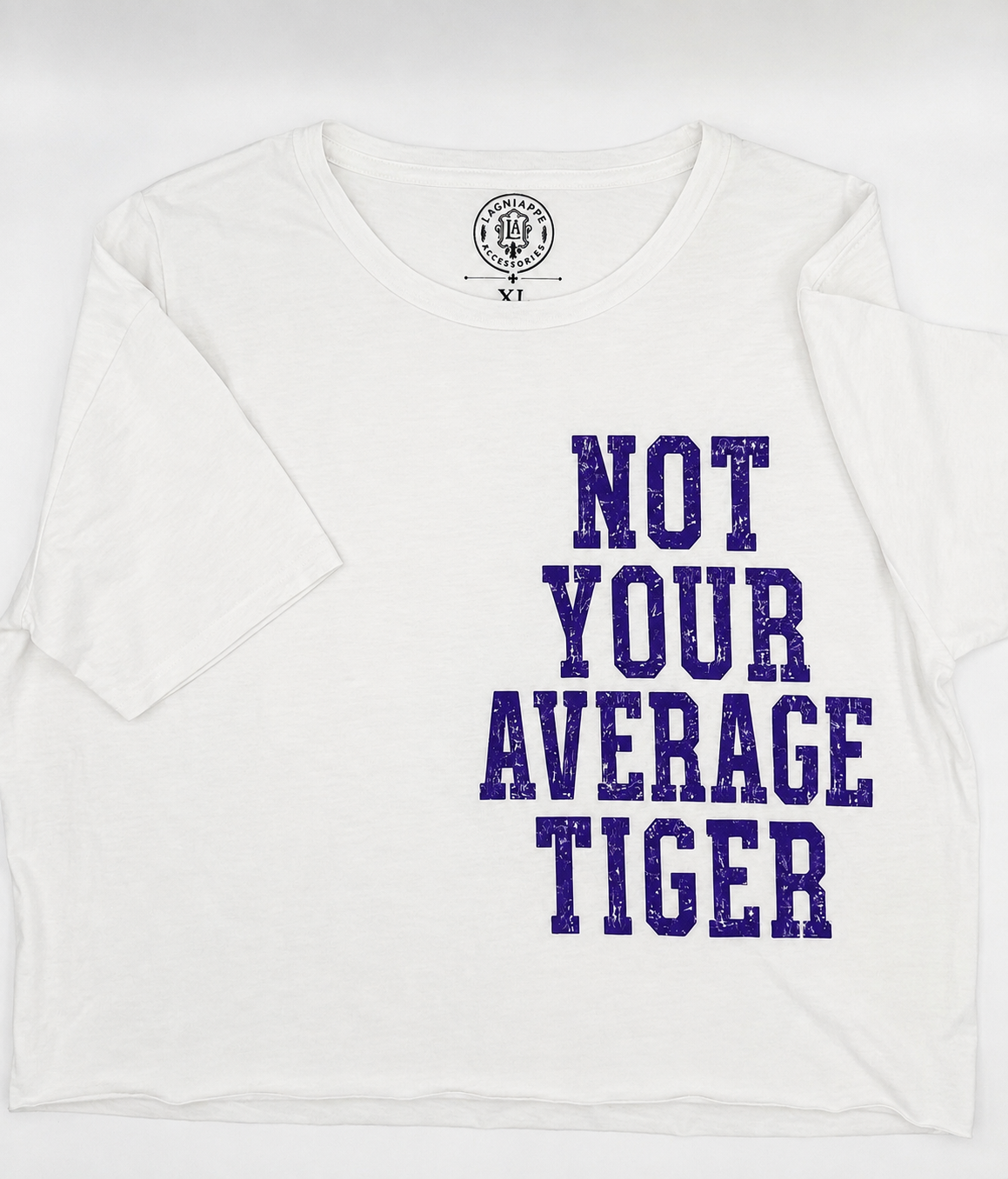Not Your Average Tiger crop-  White