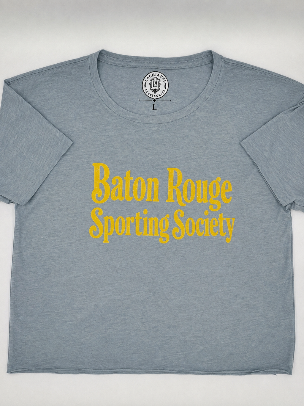 Baton Rouge Sporting Society crop-Denim