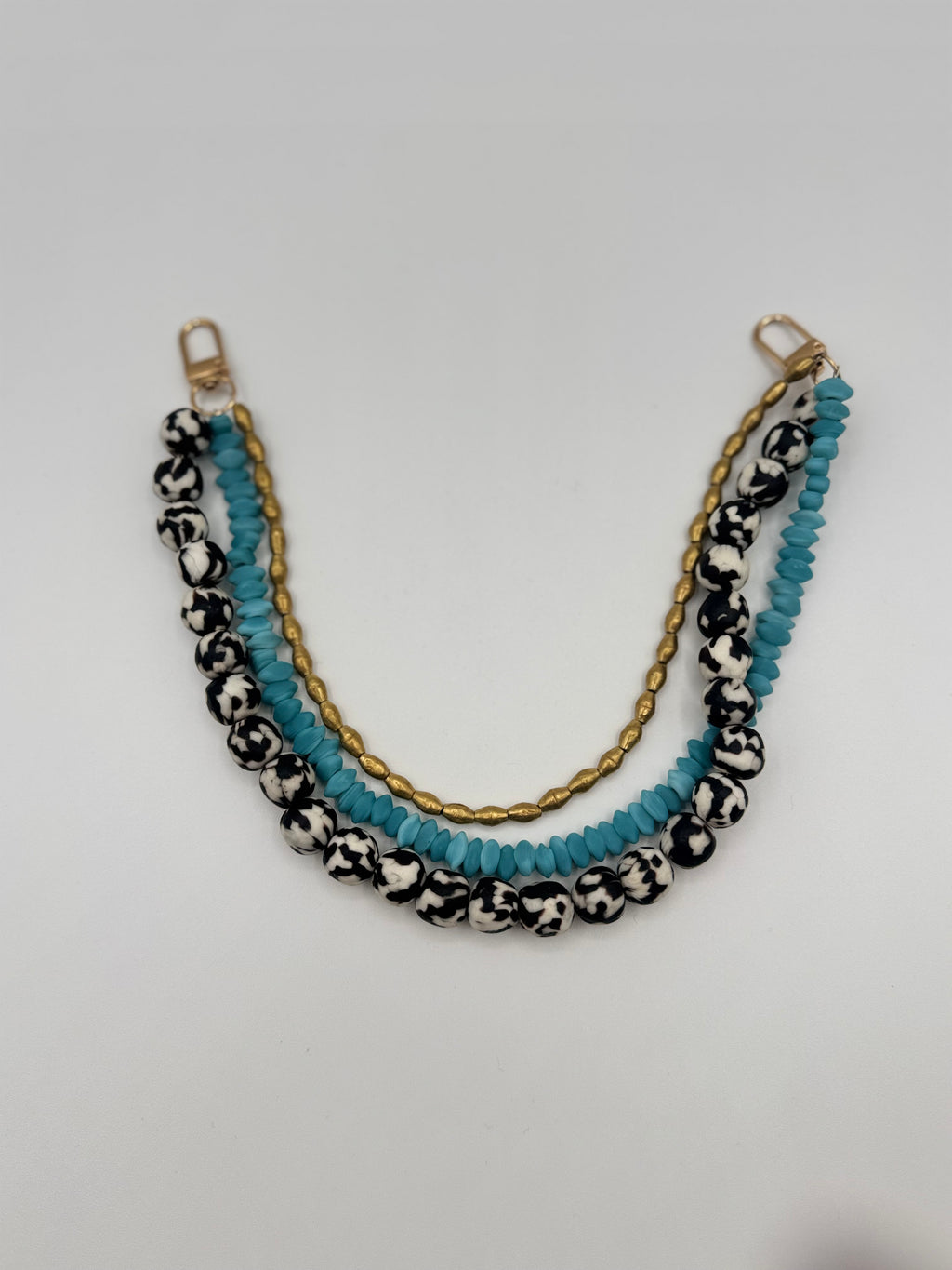 Blue Java Mixed Media Bag Chain