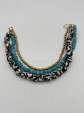 Blue Java Mixed Media Bag Chain
