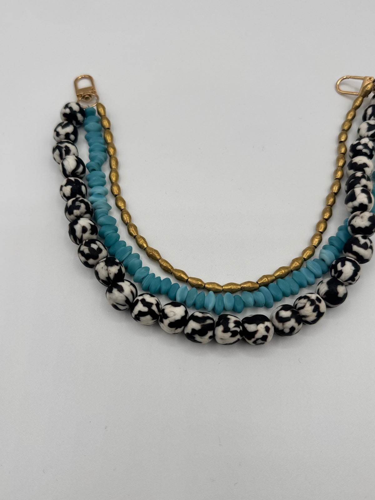 Blue Java Mixed Media Bag Chain