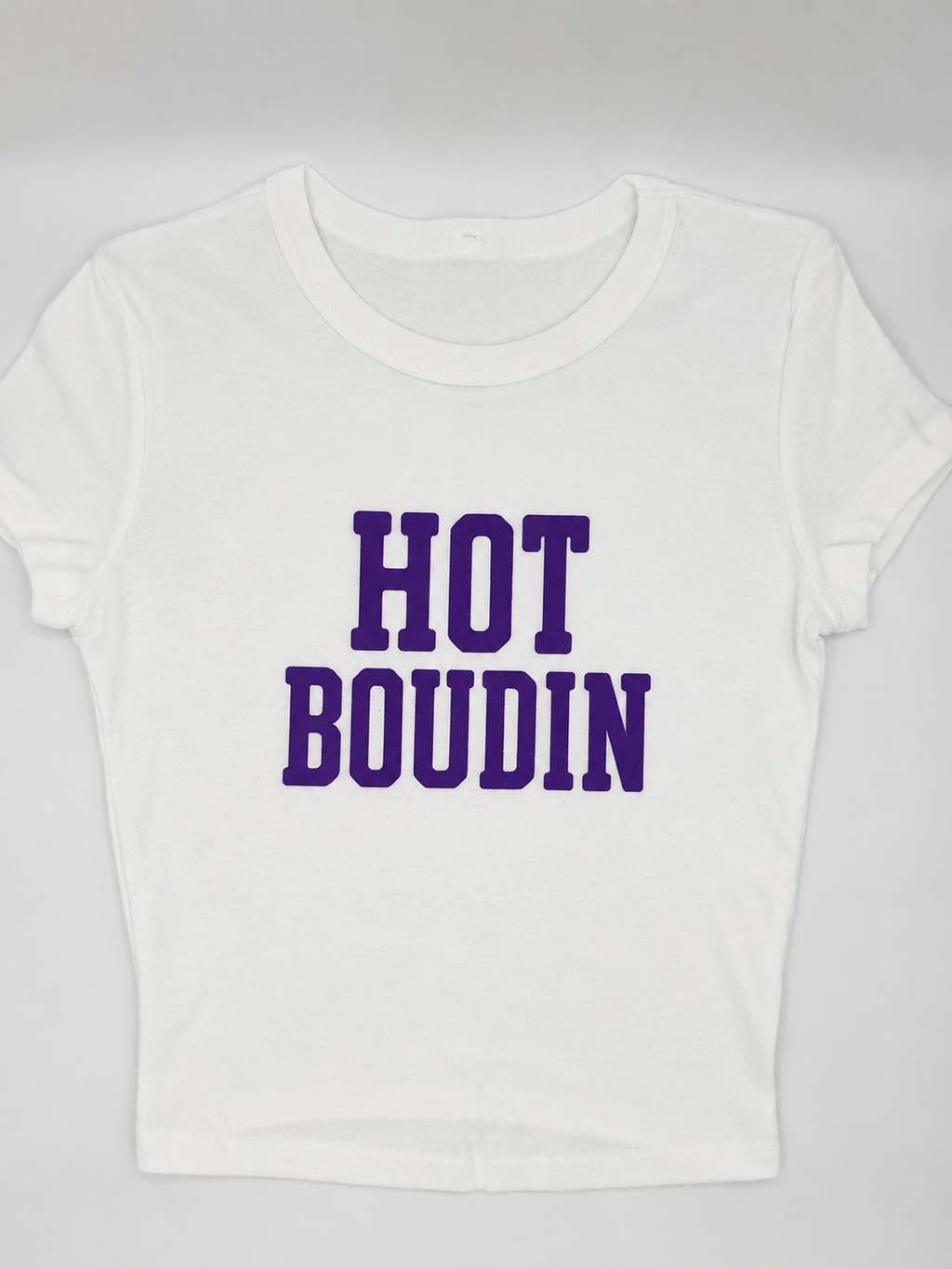 Hot Boudin Baby Tee -White/ Purple
