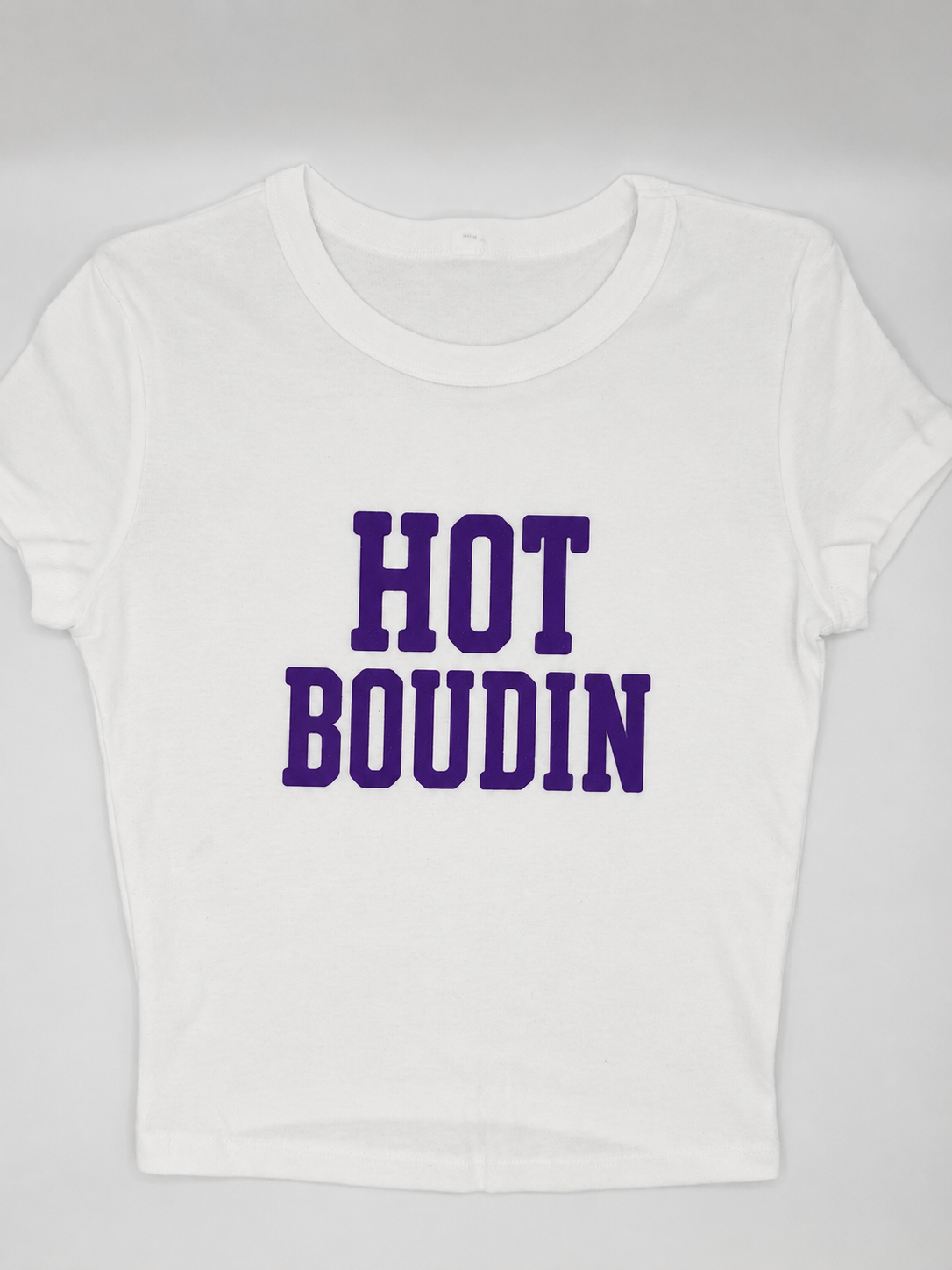 Hot Boudin Baby Tee -White/ Purple