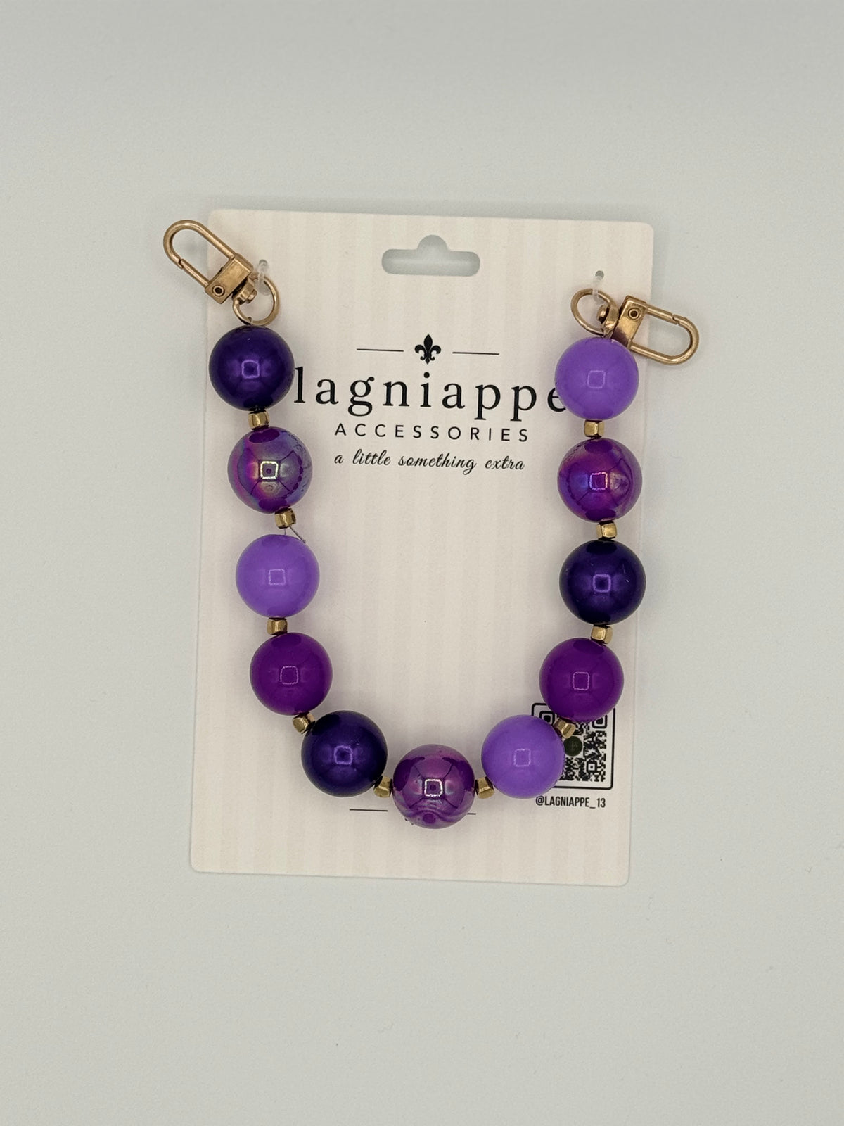 Purple Bubblegum Stadium Bag+ Phone Chain