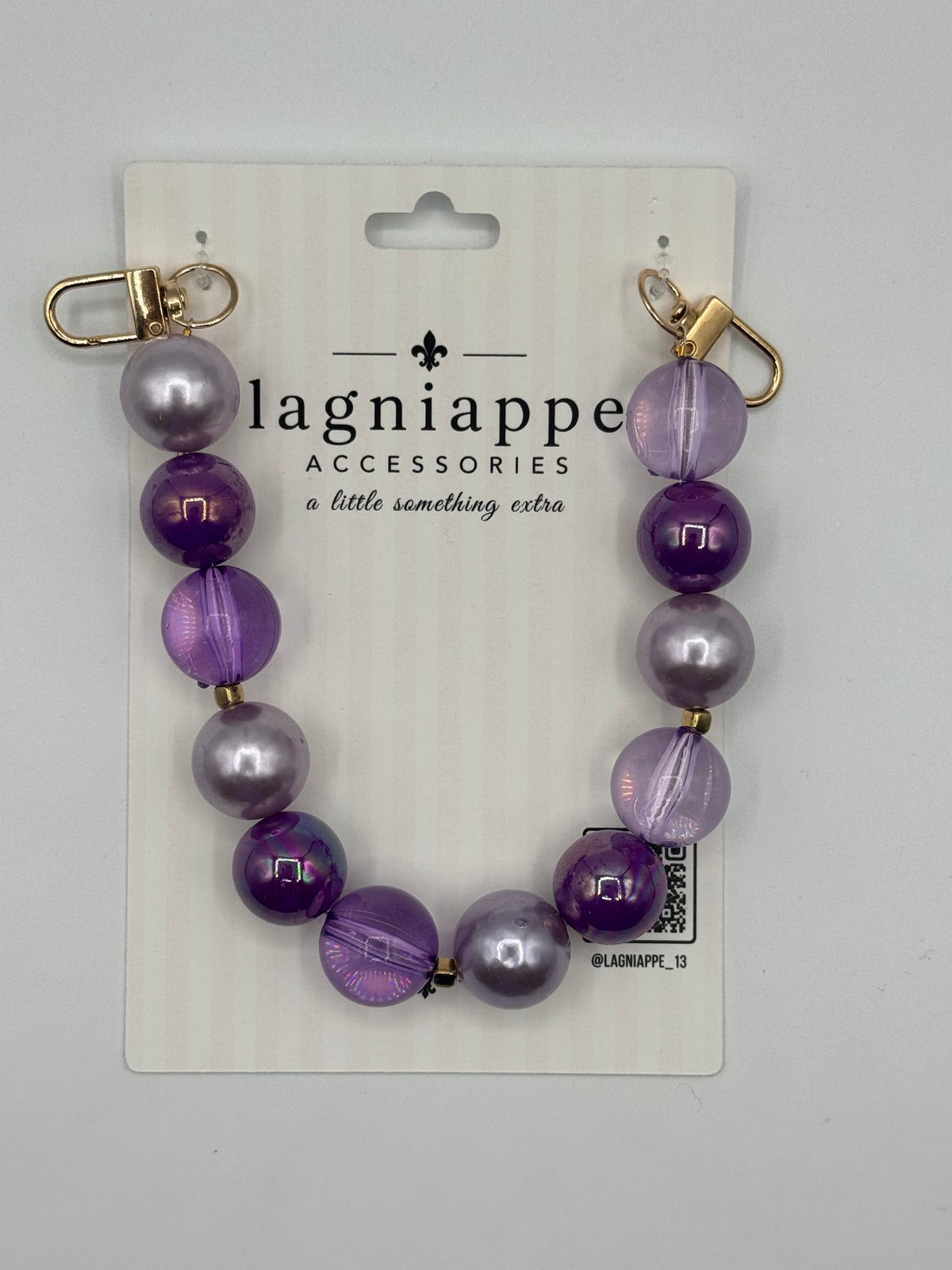 Purple Bubblegum Stadium Bag+ Phone Chain
