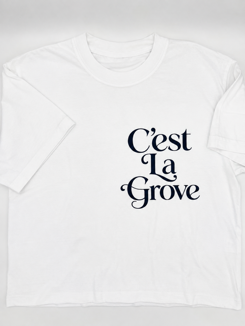 C'est La Grove crop tee- White