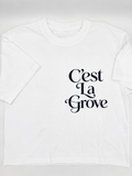 C'est La Grove crop tee- White