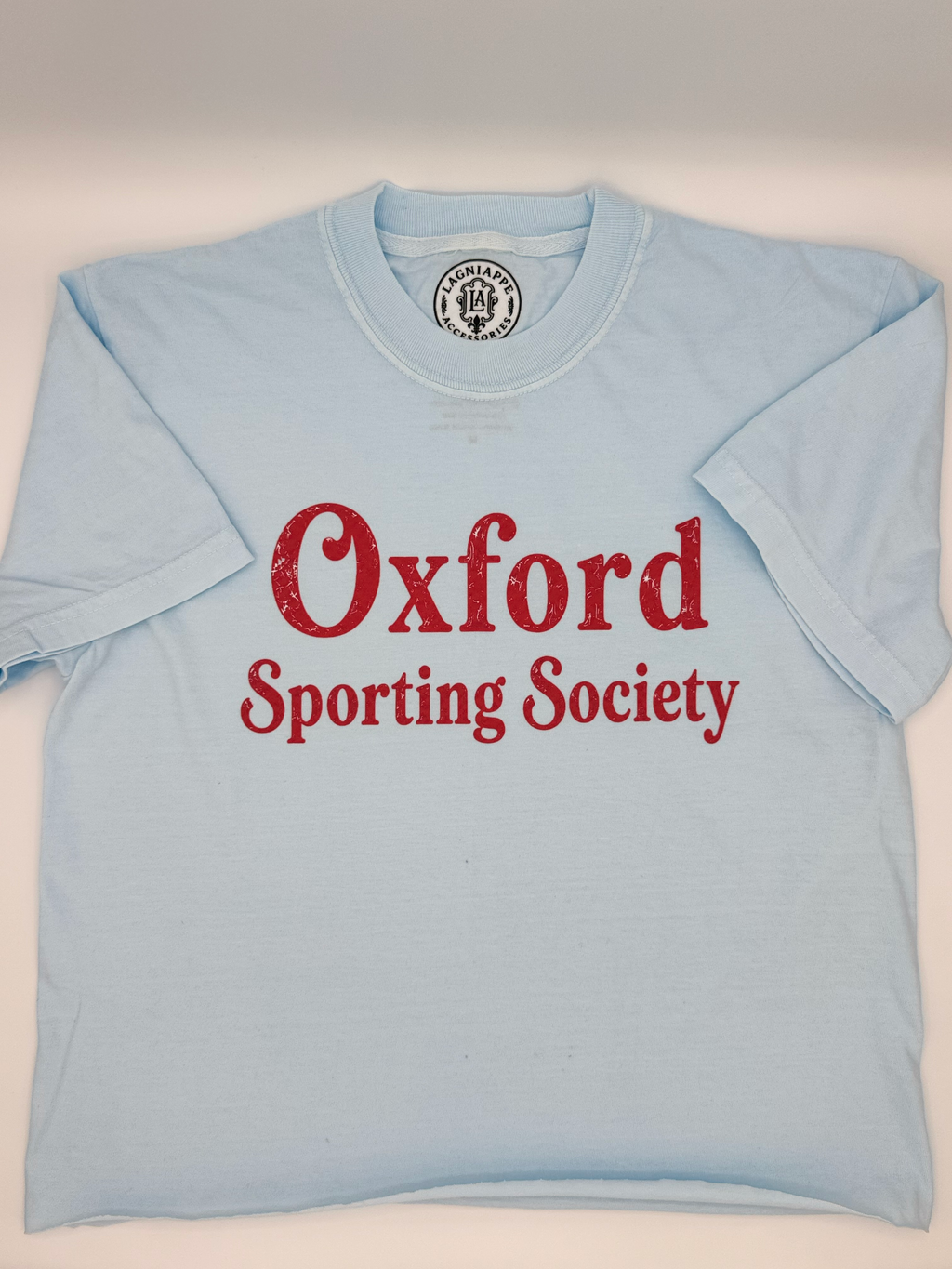 Oxford Sporting Society Crop tee- Chambray