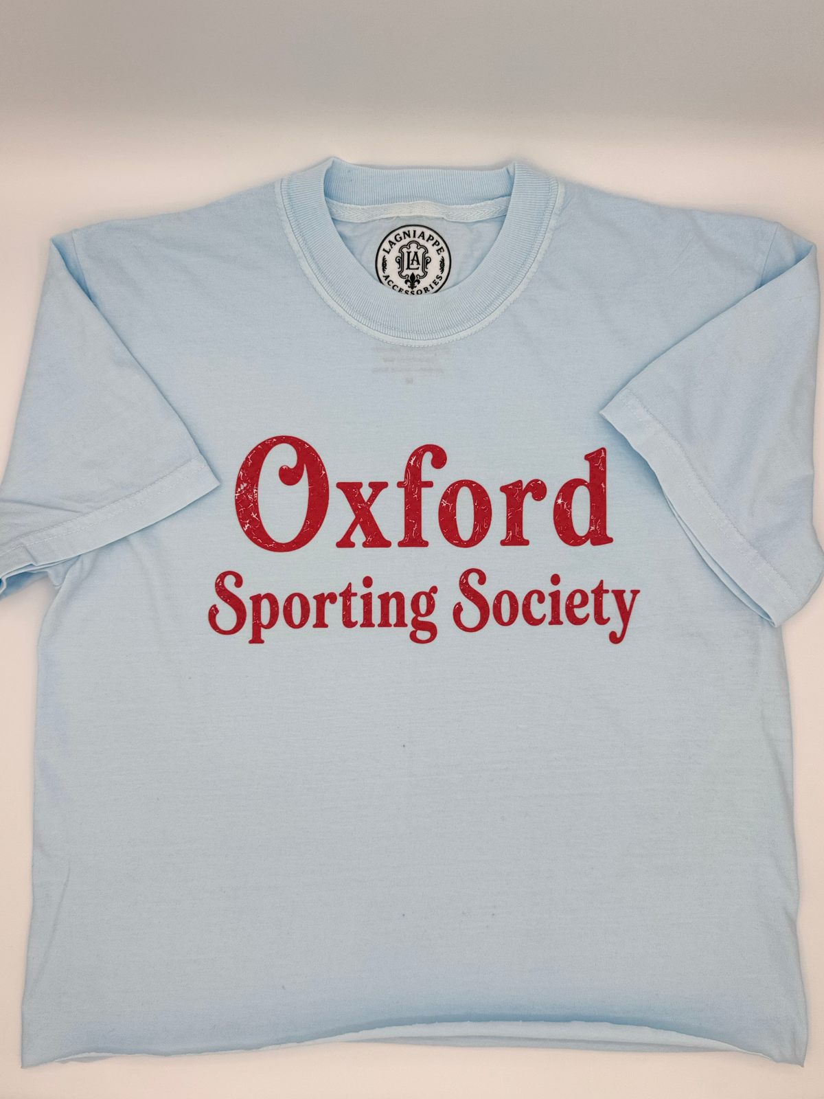 Oxford Sporting Society Crop tee- Chambray