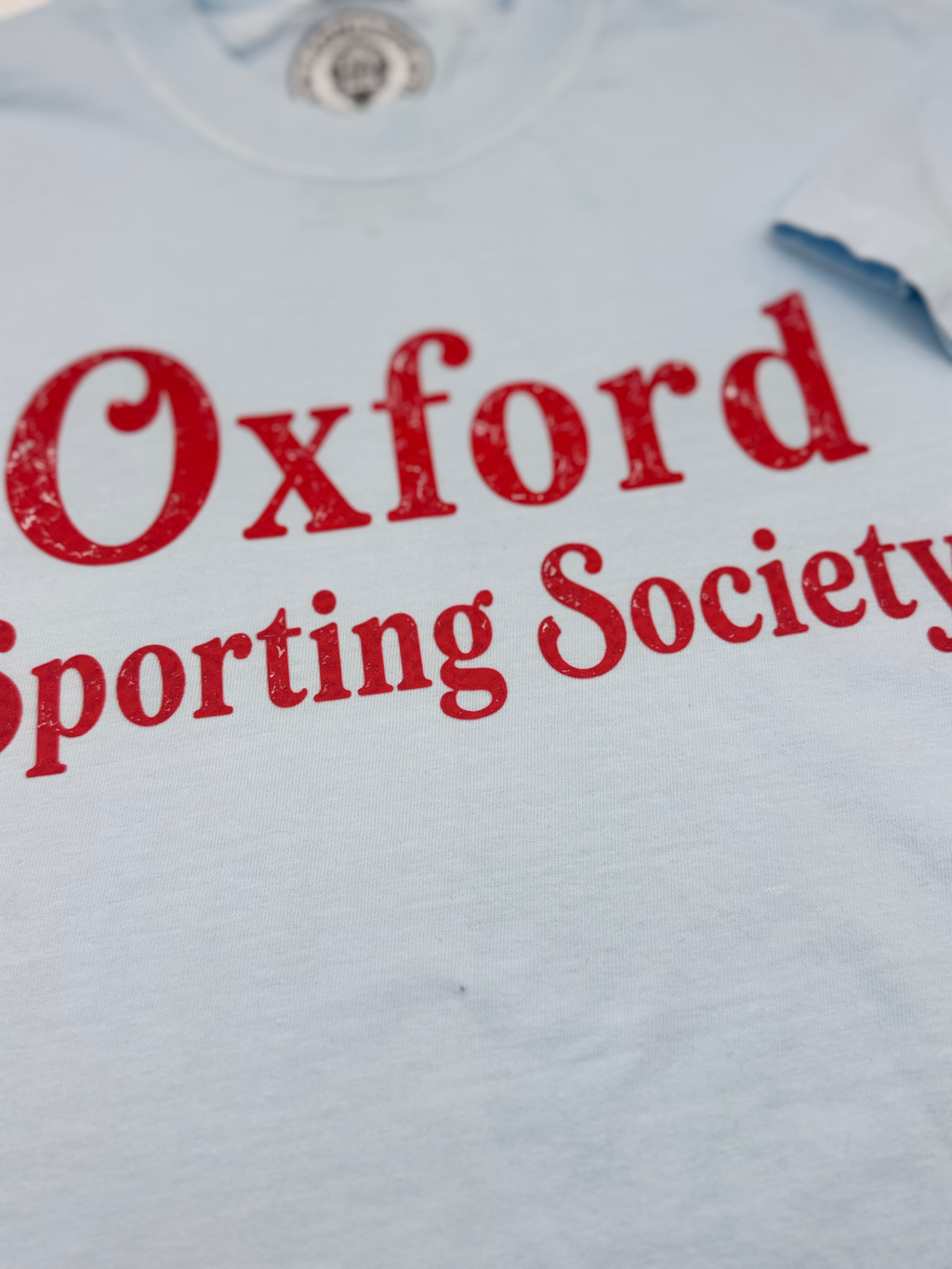 Oxford Sporting Society Crop tee- Chambray