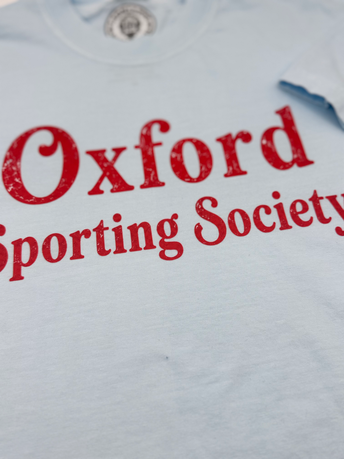 Oxford Sporting Society Crop tee- Chambray