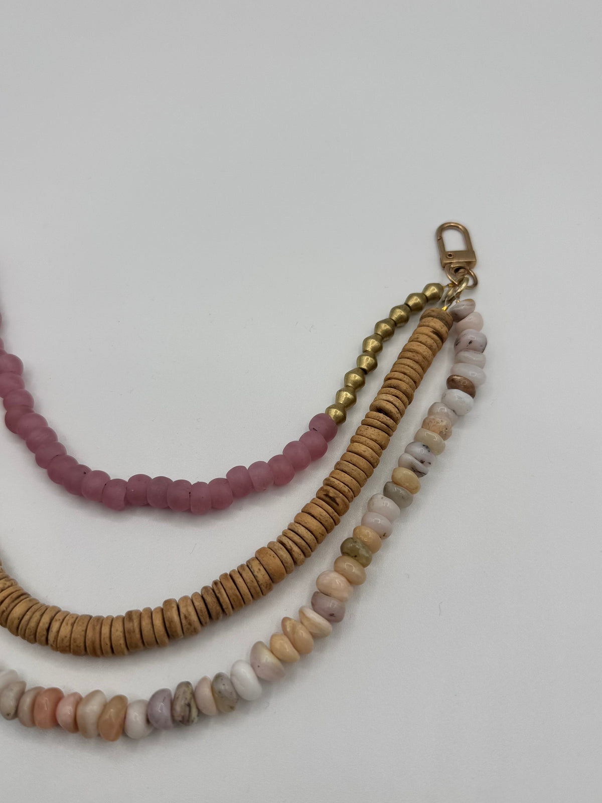 Blush Coast Mixed Media Bag Chain