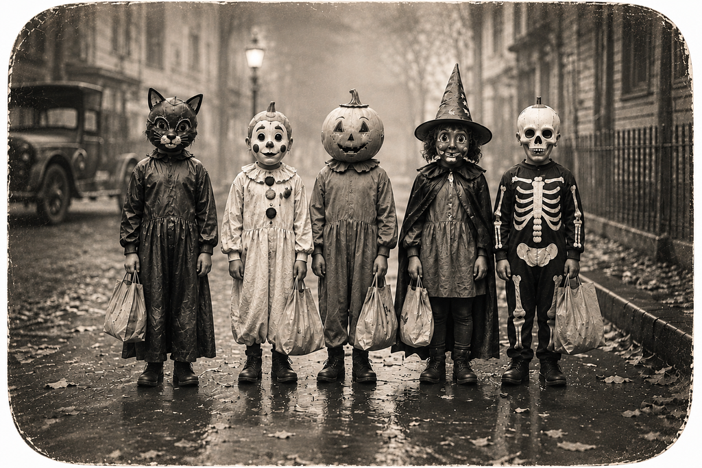 Vintage Trick-or-Treaters Pepper Crop Tee