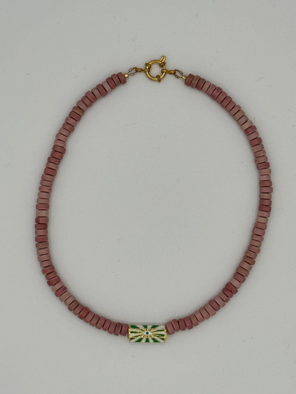 Evil Eye Java Glass Bead Necklace