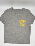 Geaux Girl Club Baby Tee - Gray/ Gold